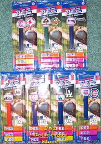 Set of 7 Major League Baseball Pez