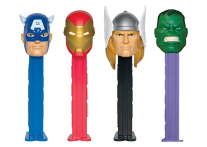 Avengers Pez with Metallic Gold Ironman