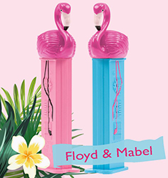 Mabel and Floyd Flamingo Pez