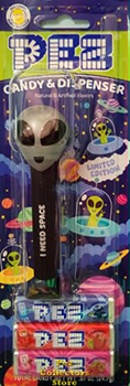 I Need Space Alien Pez Mint on Card