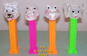 Colorless Kooky Zoo Pez Set