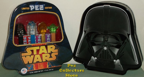 Crystal Star Wars Pez in Darth Vader Tin