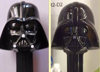 Original Darth Vader on left, Revised Darth Vader on right