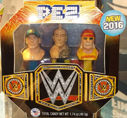 WWE Boxed Set on Display at Sweets and Snacks Expo