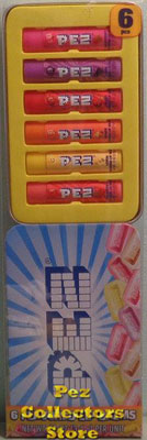 6 pack Pez Flavored Lip Balm in Tin