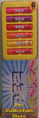 6 pack Pez Flavored Lip Balm in Tin