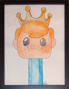 Freddy Funko POP!+PEZ Watercolor by Bella Hernandez, age 14