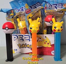 Pokemon Pikachu and Pokeball Pez Set of 3 MIB