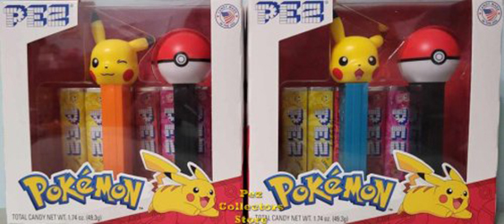 Nintendo Pokemon Pikachu and Pokeball Pez Twin Pack Pair