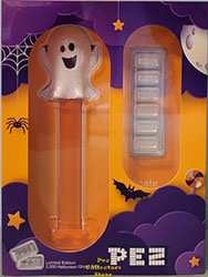 Pez Halloween Ghost Silver Wafers and Dispenser Gift Set