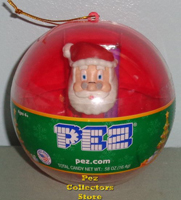 Red Ornament with mini Santa Pez