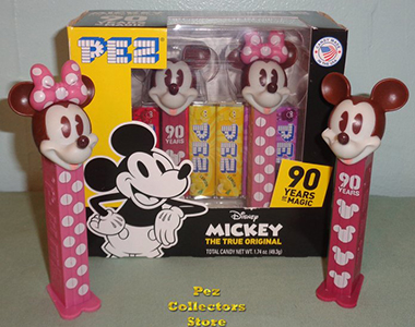 MIckey and Minnie 90 Years of Magic Pez Twin Pack