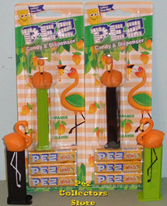 Flamango Pez pair Mint on Card