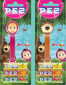 European Masha and the Bear Pez mint on card