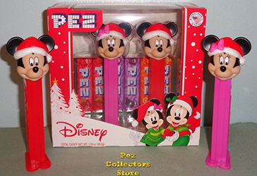 Mickey and Minnie Holiday Pez Twin Pack