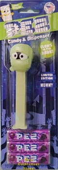 Glow In the Dark Mummy Exclusive Limited Edition Pez Mint on Card
