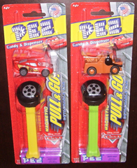 Disney Cars Detachable Pull & Go Pez