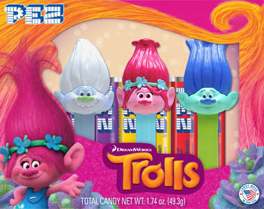 Poppy, Guy Diamond and Branch Trolls Pez Tri-Pack