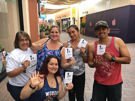 First 5 in Line with our entry tickets