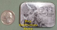 Black and white Pez Girl Peppermint tin