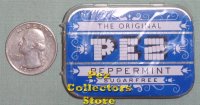 Blue and White Pez Logo Peppermint Tin